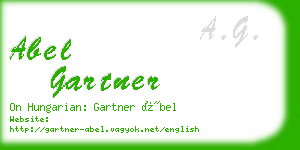 abel gartner business card